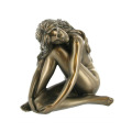 New art work beautiful sexy bronze copper naked nude female art statue